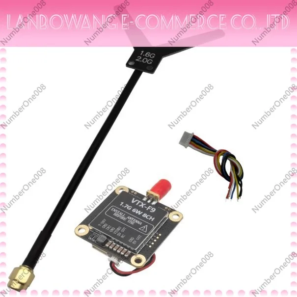 1.7G 1680-1910MHz Switchable 25MW 800MW 6W FPV Video Transmitter VTX Module for Drone F9