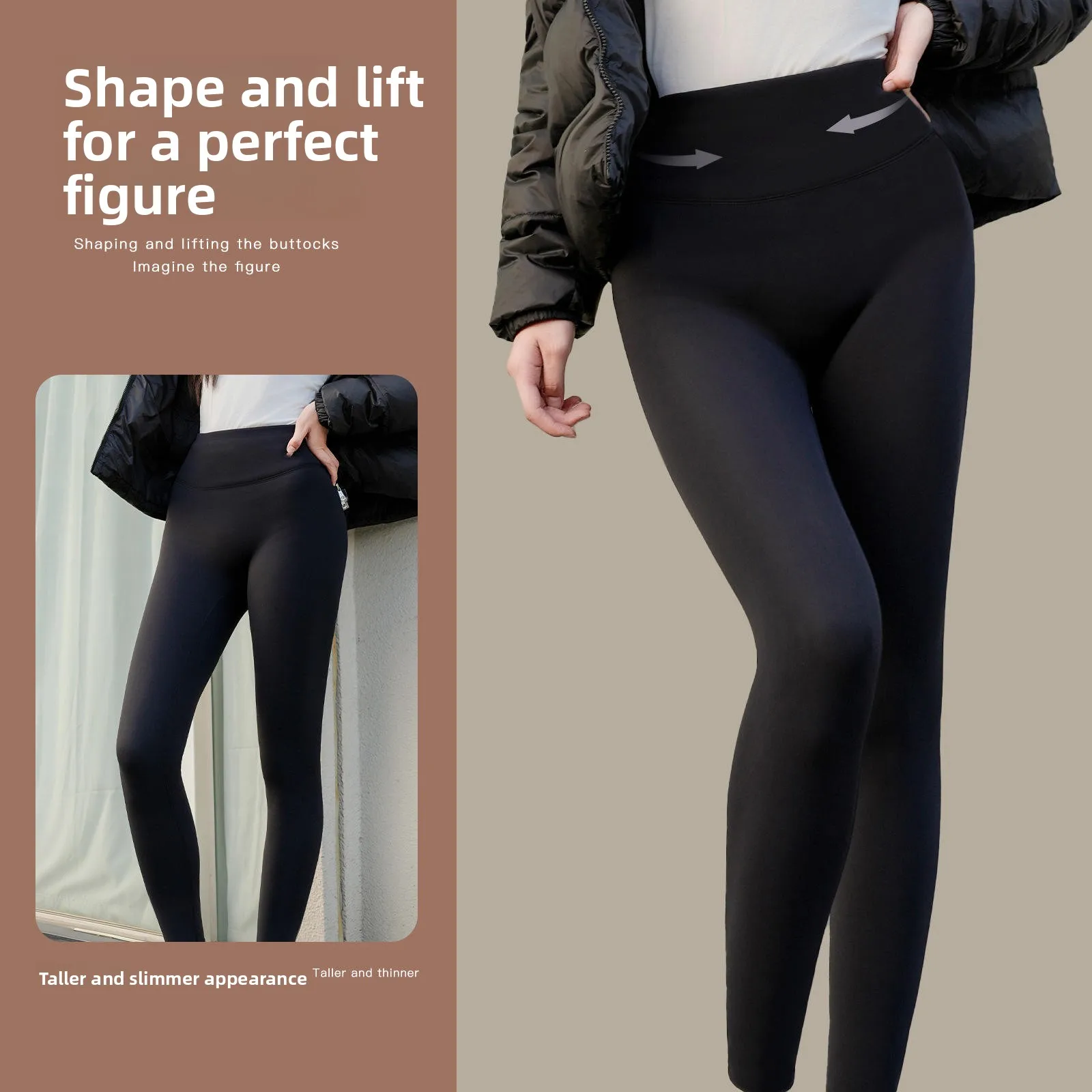 Women's Thi Yoga Pants Autumn Winter New Sle Pure Color Butt Lifting Slimming Nine Points Can Be Worn outside Fem Pants