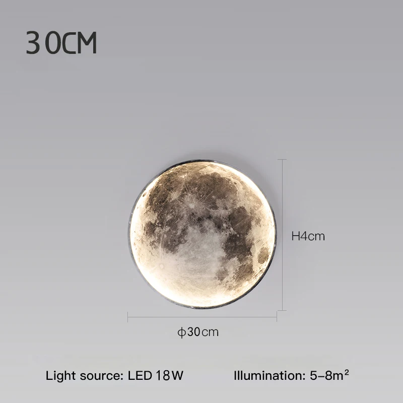 Luz Led de fondo de Luna para sala de estar, lámparas de pared para dormitorio, luz de noche para pasillo, Loft, luces interiores para el hogar