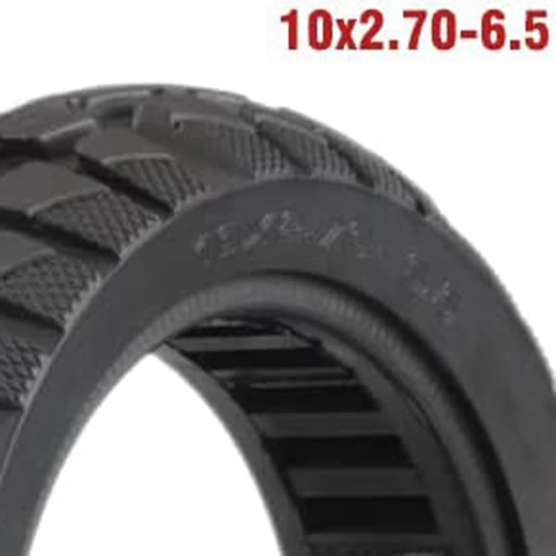 2X Solid Tire 10 Inch,10X2.70-6.5 Solid Tire Scooter Tubeless Puncture-Proof Tire,Explosion-Proof Solid Tires For Kugoo