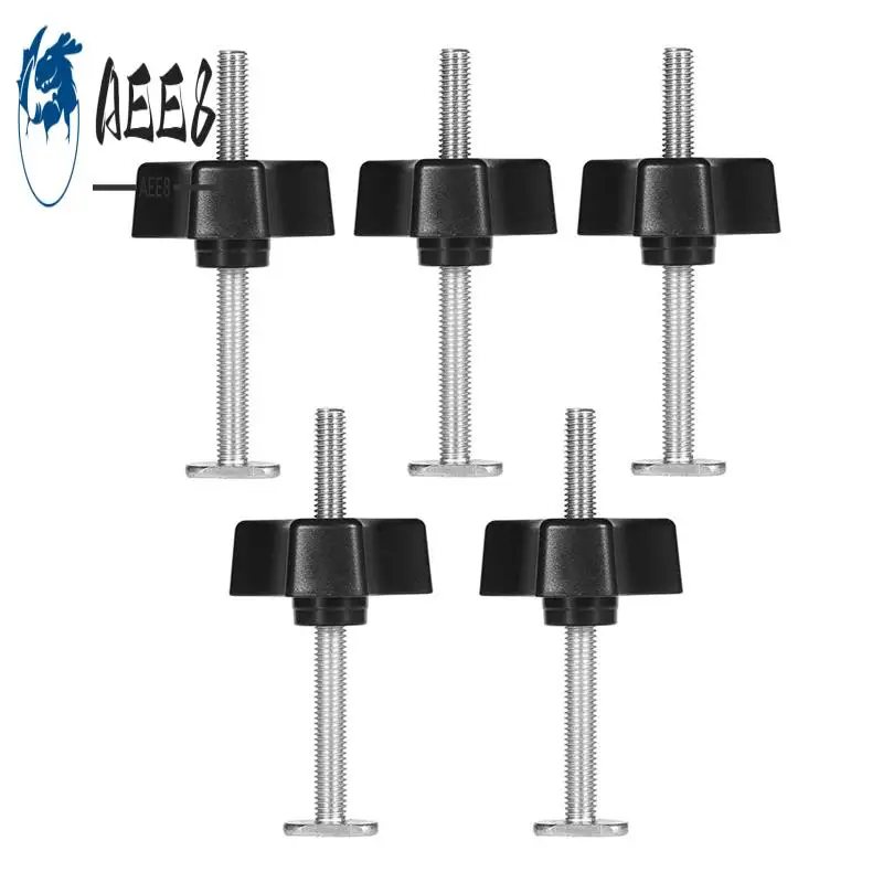 

AEE8-T Bolt Knob Kit, T Screw And Plastic Knob Nut - Woodworking Tool Jigs Screw Fixture, Use With 1/4In And T-Track