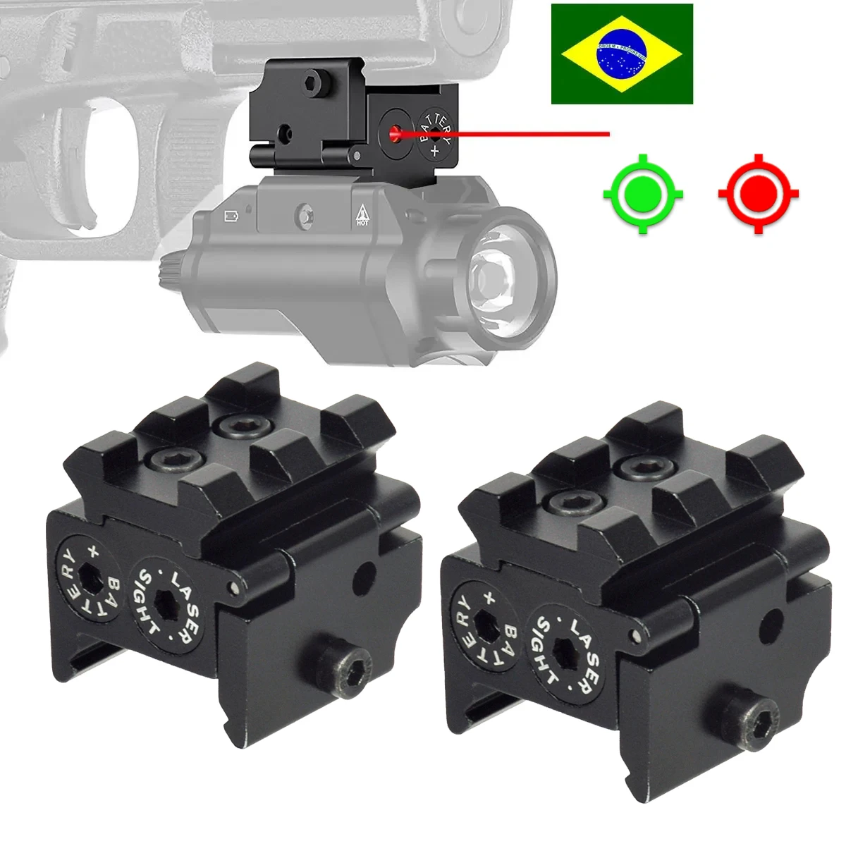 

Mini Metal Green Red Dot Laser Sight Compact Detachable 20mm Picatinny Rail Pistol Glock Rifle Taurus G2C G3 Hunting Accessories