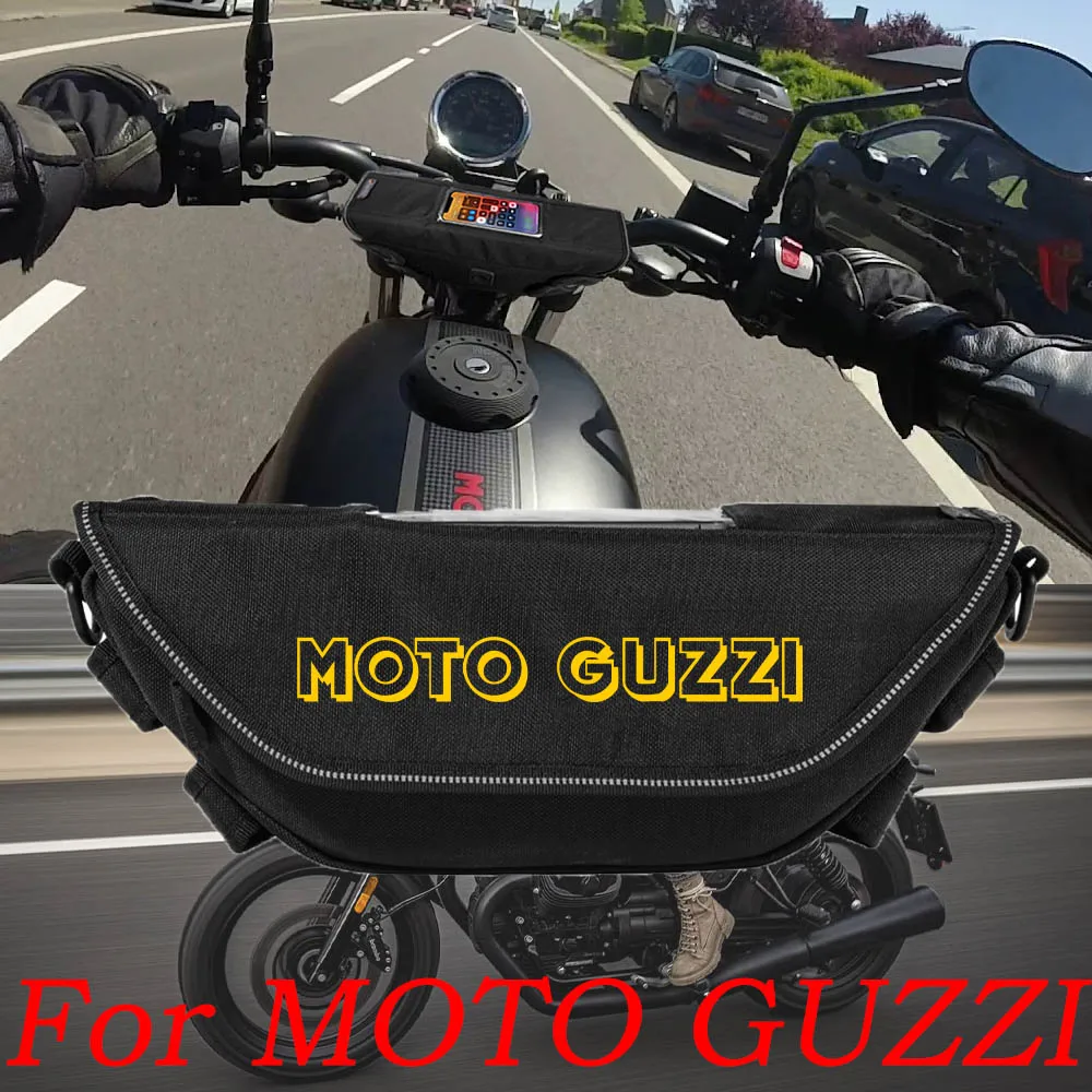 

For MotoGuzzi Retro commemoration V7 V9 V85TT v85 Motorcycle accessory Waterproof And Dustproof Handlebar Storage Bag navigation