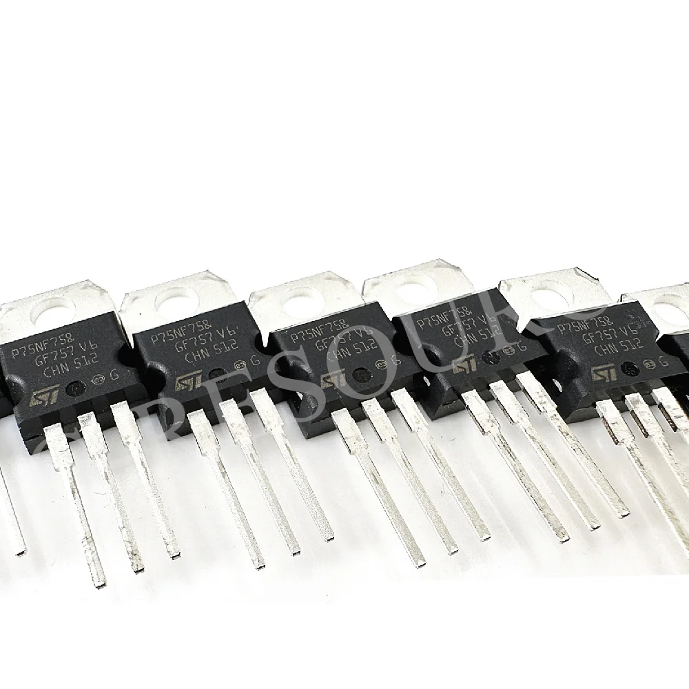 New original (10pcs) STP75NF75 P75NF75 75NF75 75V 80A N-channel MOS field effect tube