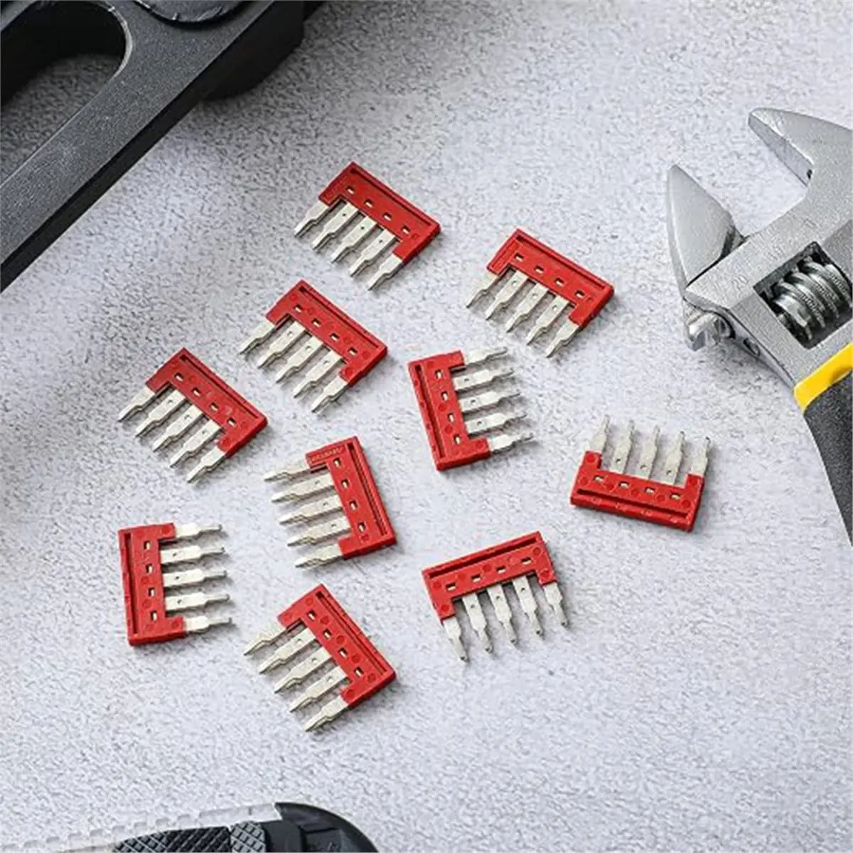 10 Pcs DSS2.5N-05P DIN Rail Terminal Block Press Fit Jumper DK2.5N DK2.5N-BL