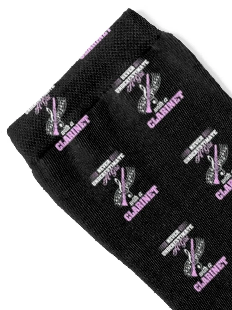 Never Underestimate A Girl With A Clarinet Socks christmass gift Argentina Stockings compression Boy Child Socks Women's