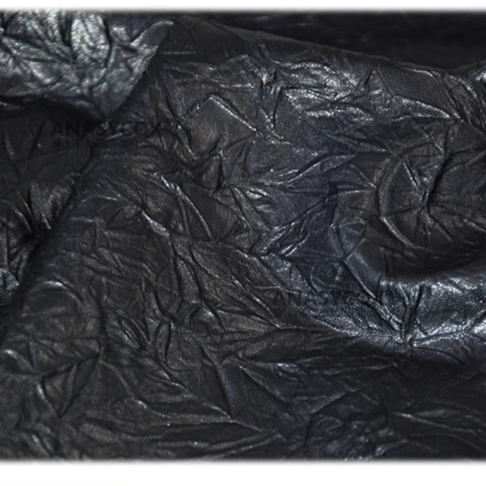 

Плиссированная ткань с искусственной кожей для оригинальной одежды, ткань для украшения дома по метрам, ткань для шитья своими руками