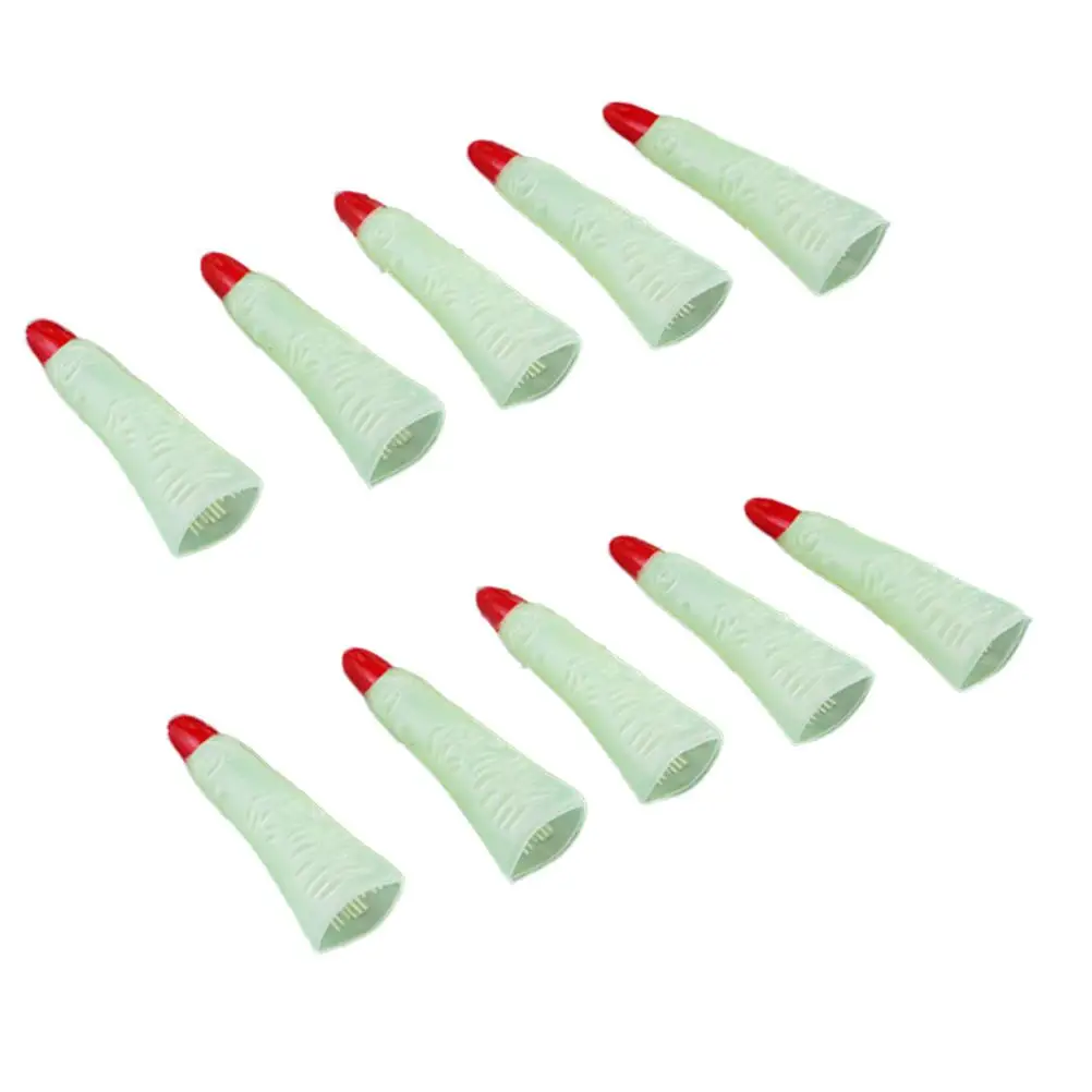 Unghie finte Spaventose dita della strega False Party Halloween Glow Dark Spooky Costumi realistici Forniture smussate Mano