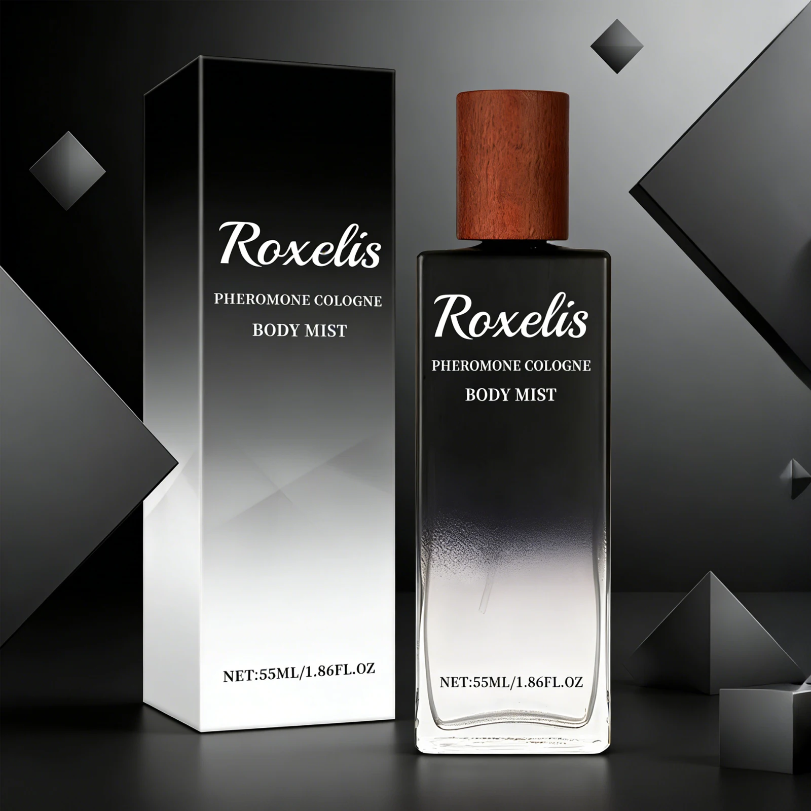 Roxelis 55ml men cologne exudes a charming and delicate fragrance fine mist spray enhances male charm and leaves a lasting aura