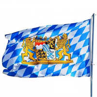 German Bavaria Flag Germany Bavarian Banner 90x150cm Polyester Lion Printed Flying Oktoberfest Flags Banners Decoration