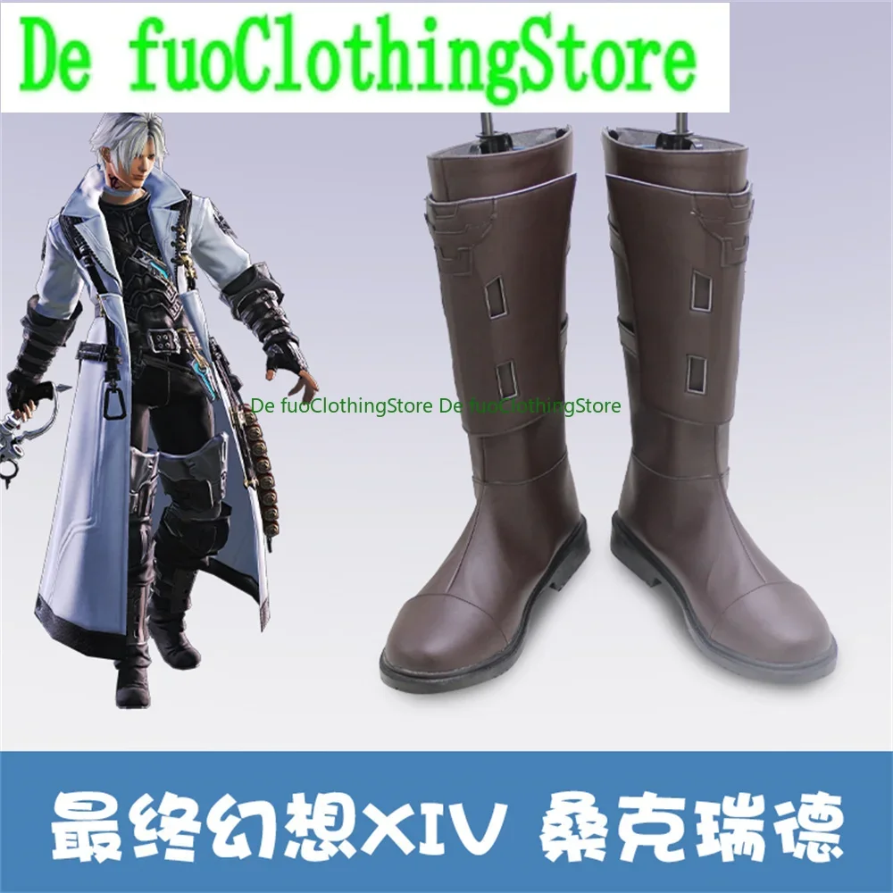 

FINAL FANTASY XIV A Realm Reborn FF14 Thancred Обувь для косплея Сапоги Игра Аниме Вечеринка Хэллоуин Рождество DefuoClothing Магазин обуви