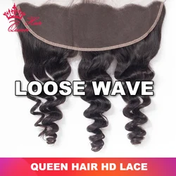 Queen Hair HD Loose Wave Closure Frontal Real Invisible Lace 13x6 13x4 4x4 5x5 Pre Plucked Lace Frontal Raw Virgin Human Hair