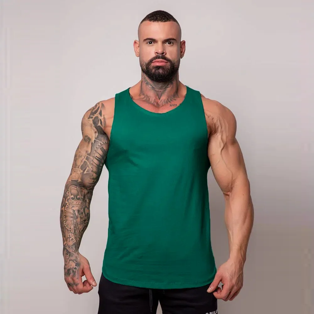 Sports vest round neck running quick-drying fitness t-shirt racerbox sleeveless top bodybuilding