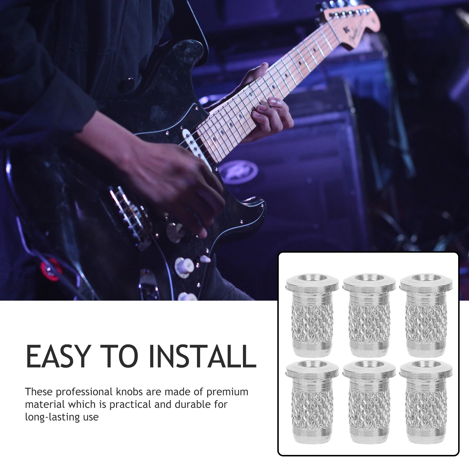 

6 Pcs Electric Guitar String Buckle Capo for Accessories Kit Component Guitars Metal Parts