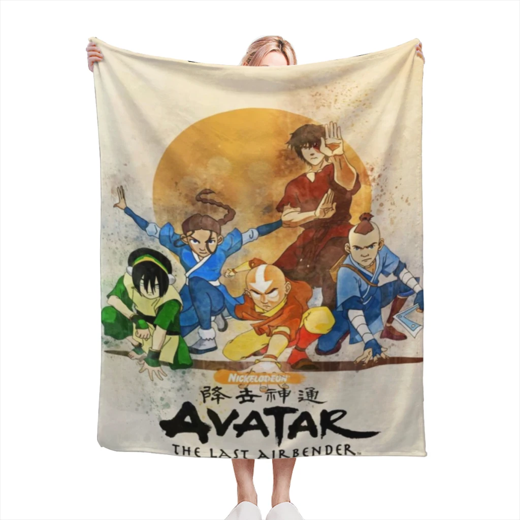 Classic Anime Avatar The Last Airbender  High Quality Blanket  Flannel Warm Throw Nap Knee Blankets Warm Winter