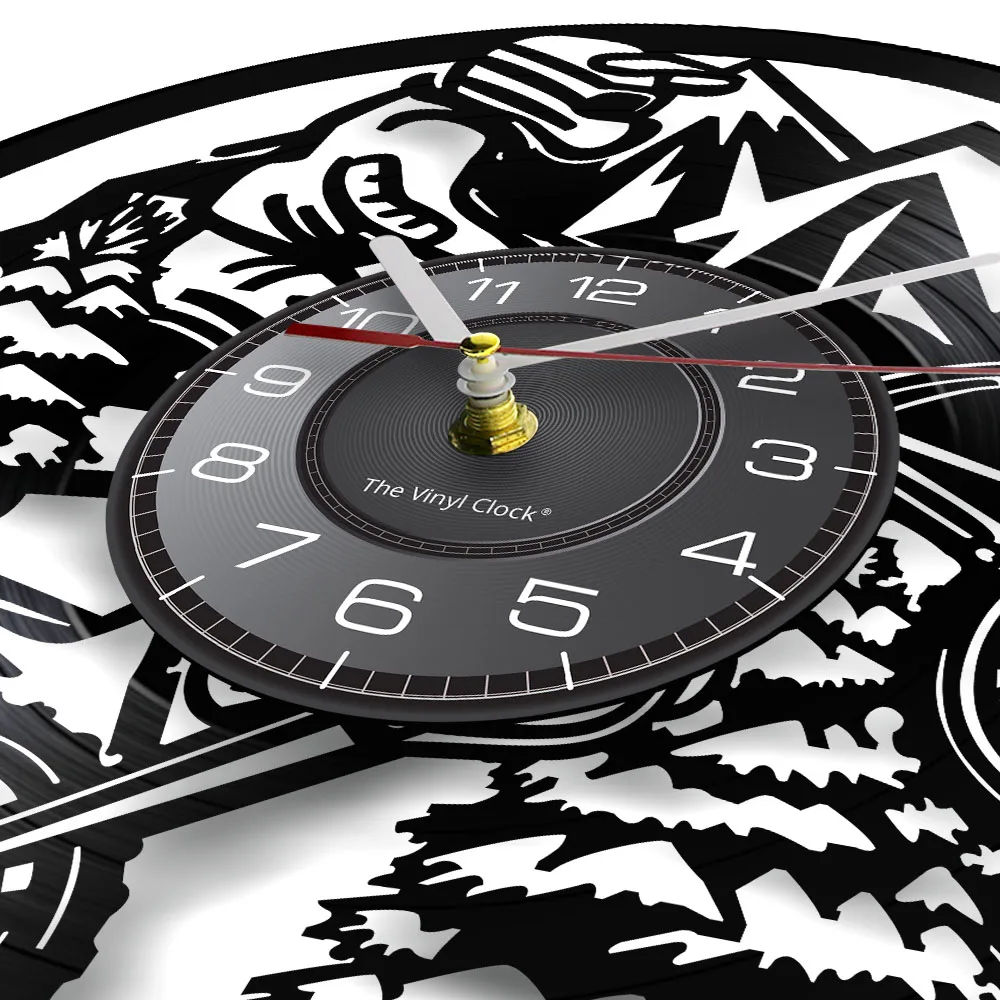 Motorcycle Mountain Rider Extreme Riding Riders Racing BMX Wall Clock Motocross Motorbike Dirt bike Vinyl Record Wall Clock Gift