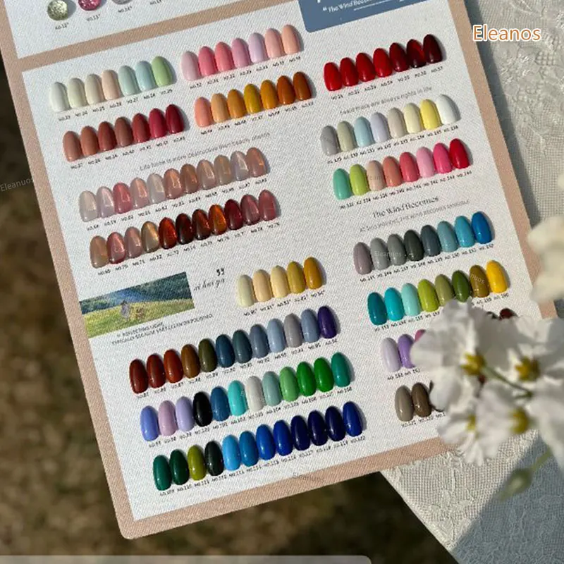 Eleanos 168 Stück * 15 ml Soak Off UV-LED-Nagelgel-Set mit Farbkarte Nail Art Salon Gel-Nagellack-Set Gel-Set Gel-Nagellack-Lern-Set