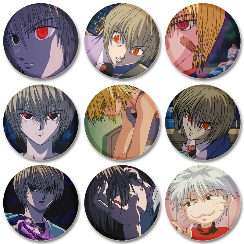 

32/44/58MM Anime Hunter X Hunter Snap-in Button Pins Cartoon Figures Jay Freese Brooch Badge on Backpack Clothes Gifts