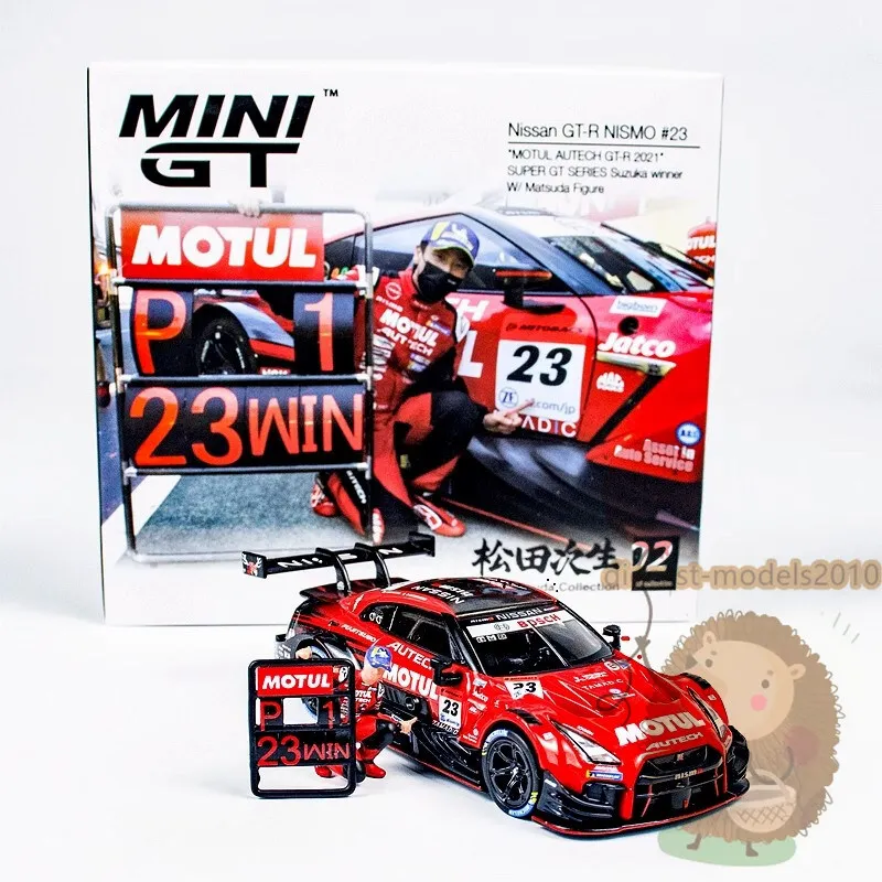 

MINIGT 1:64 GTR NISMO #23 MOTUL AUTECH 2021 Alloy Diecast Car Model Gifts Red