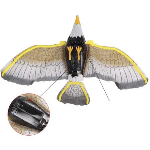Bird Scarer Hanging Eagle Flying Bird Repellent Scarer Outdoor Falcon Decor Luminous Bird Repellent Hanging Eagle Garden Decor