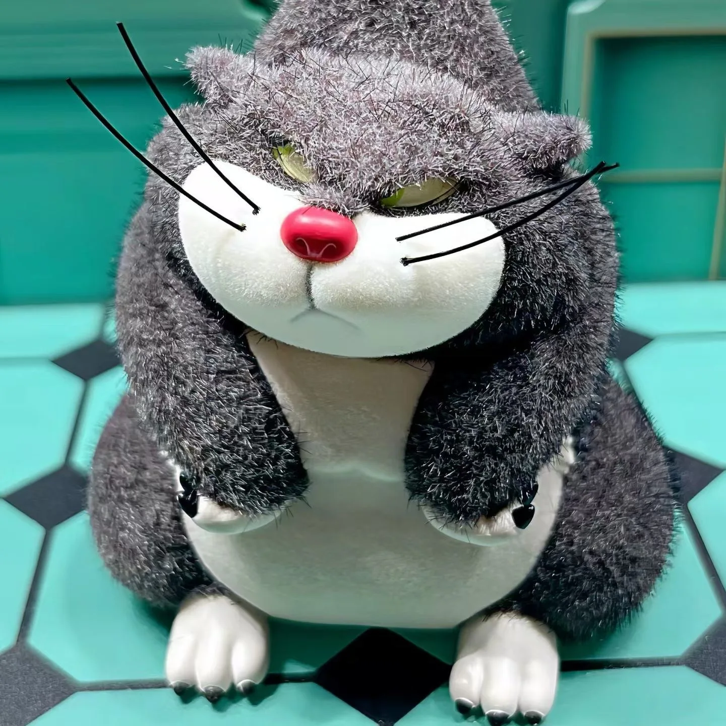 

No Box Disney Lucifer Bad Cat Series Flocking Handmade Designated Payment Desktop Ornament Collection Halloween Christmas Gift