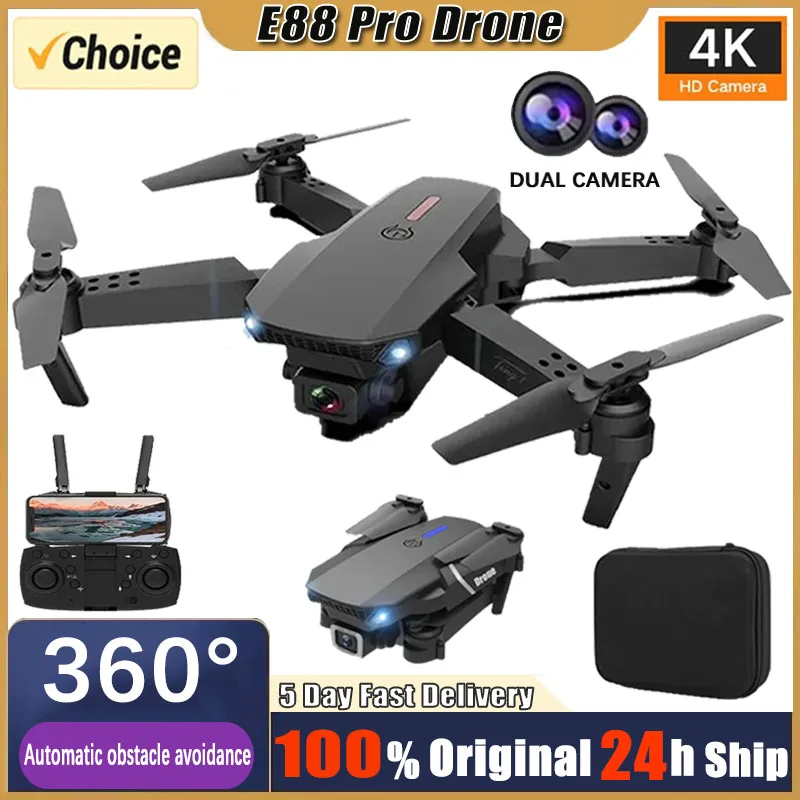 2024 E88Pro RC Drone 4K Professinal With 1080P Wide Angle HD Camera Foldable Helicopter WIFI FPV Height Hold Gift Toy