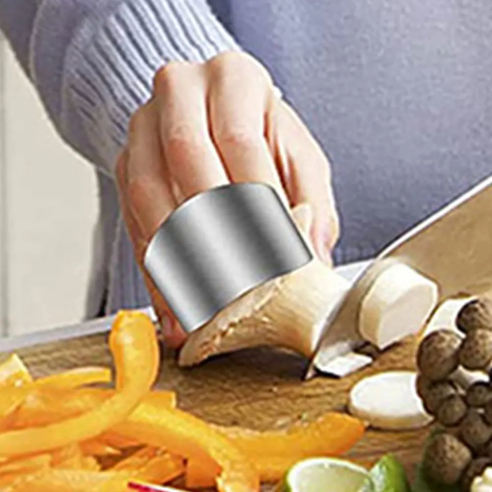 5Pcs Stainless Steel Finger Guards for Kitchen Cutting Food Finger Protector Hand Safety Guard Safety Protector