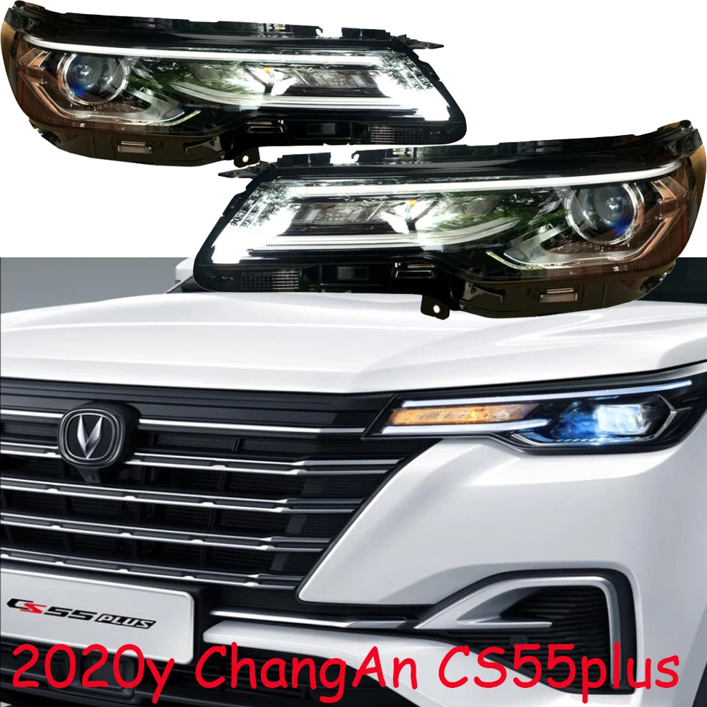 

1pcs car bumper headlamp ChangAn CS55 plus headlight 2020y car accessories head light changan cs55 plus daytime light