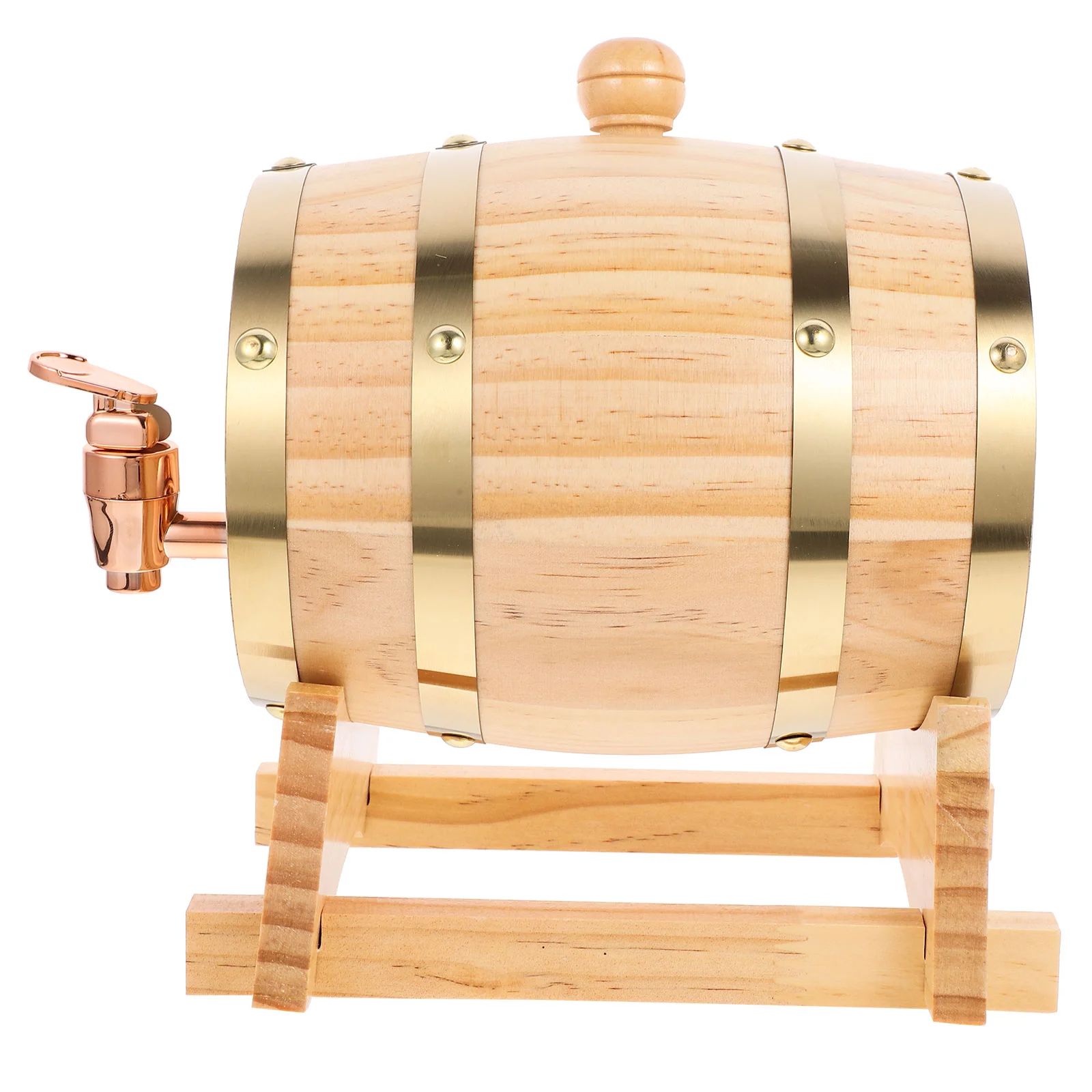 Pine Barrel White Decoration Beer Storage Old Barrels Decanter Dispenser Aging French Wooden Holder