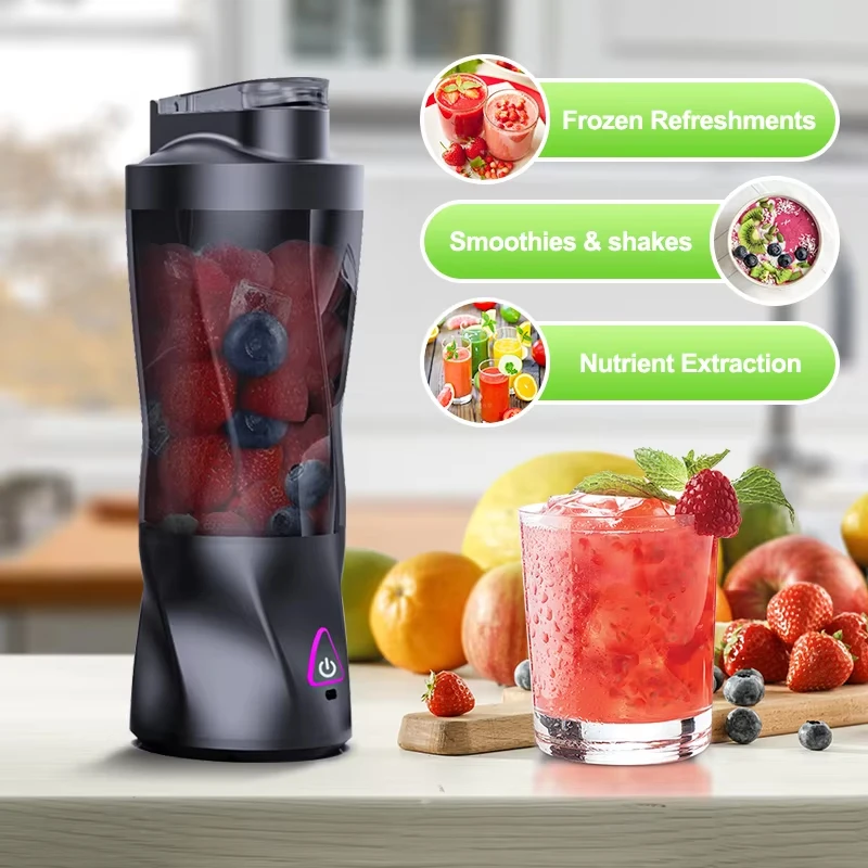 New Portable Electric Juicer 700ML Large Battery Household USB-Charged Milkshake Home Waterproof Blender Juice Bottle Juicers