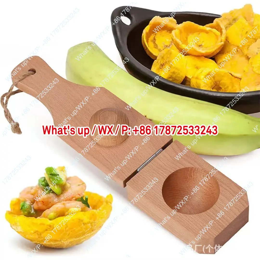 Banana rolling machine, home kitchen, solid wood banana cake press plate, foldable handmade dumpling press plate