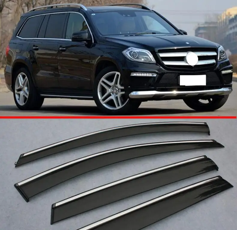 For Benz GL Class 2013-2015 Window Wind Deflector Visor Rain/Sun Guard VentVent Car Accessories Stickers