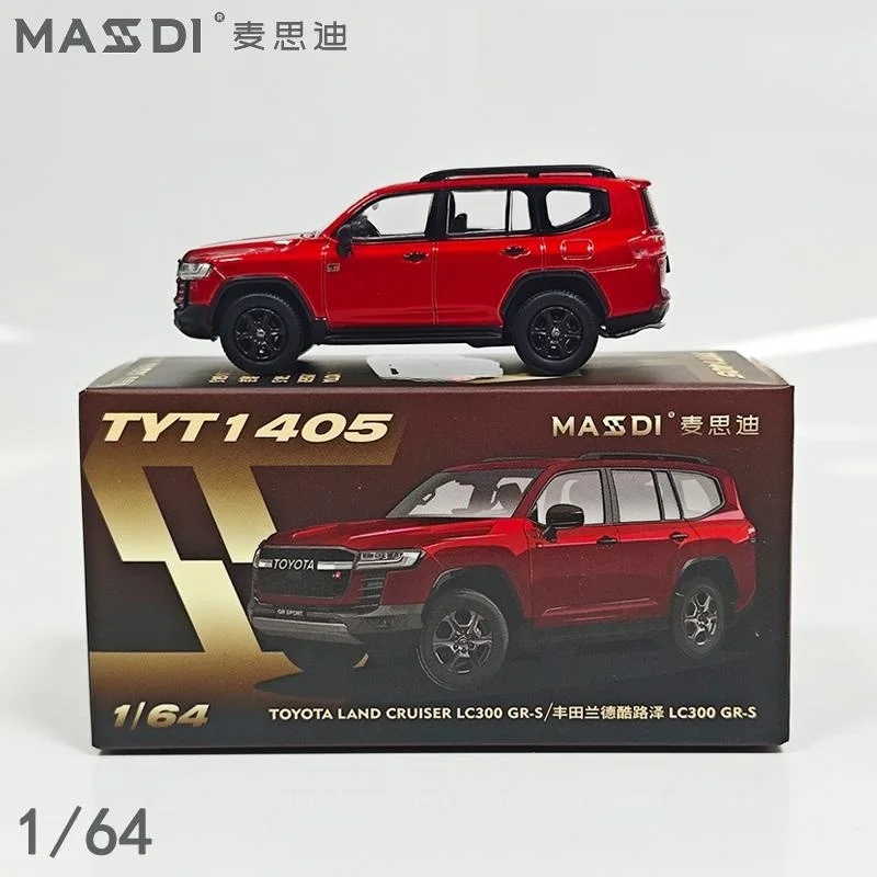 

MASDI 1/64 Toyota Land Cruiser LC300 GR-S die-cast simulation alloy car model collection ornament, children's toy.