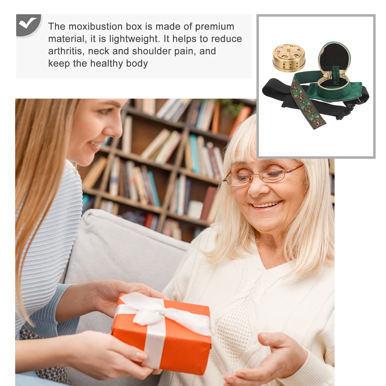 

1Set Moxibustion Box Copper Cloth High Temperature Resistant Portable Household Moxa Burner for Back Pain Circulation Boost