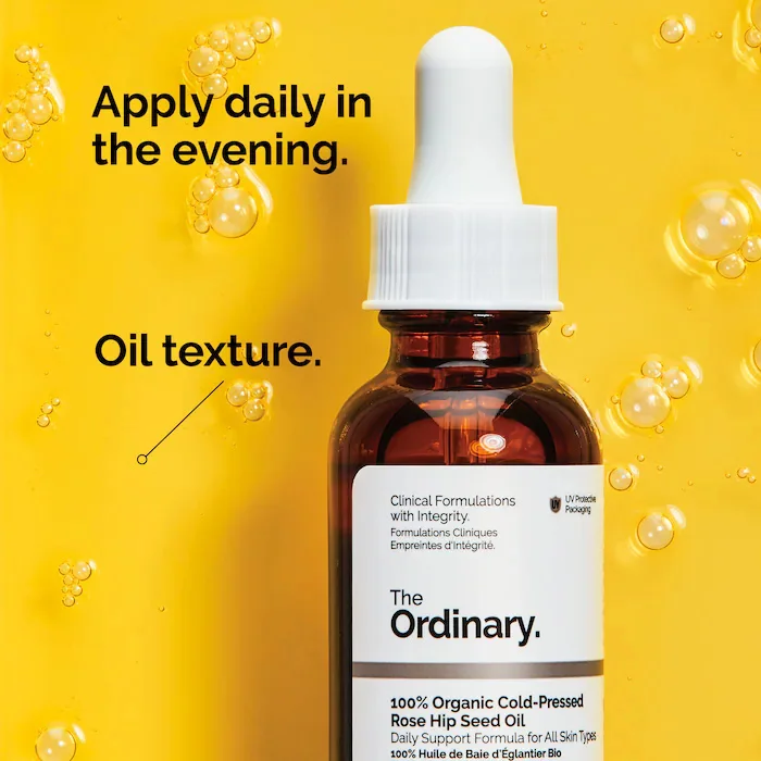 100% Organic Cold-Pressed Rose Hip Seed Oil 30ml Serum Facial with Soothing Properties Designed Hydrate Skin Visibly Smooth