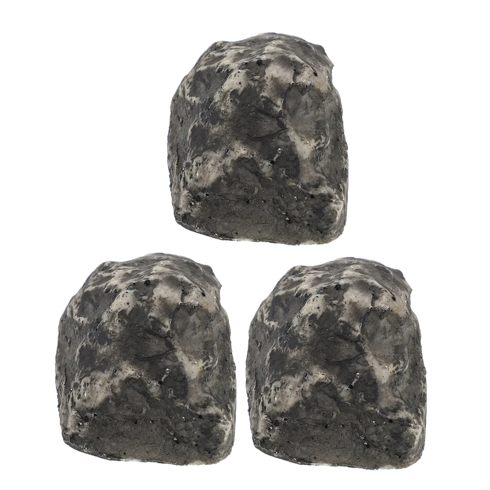 

3 Pcs Simulated Stone Key Box Hider Resin Material Outdoor Hidden Storage Container For Garden Yard Decor