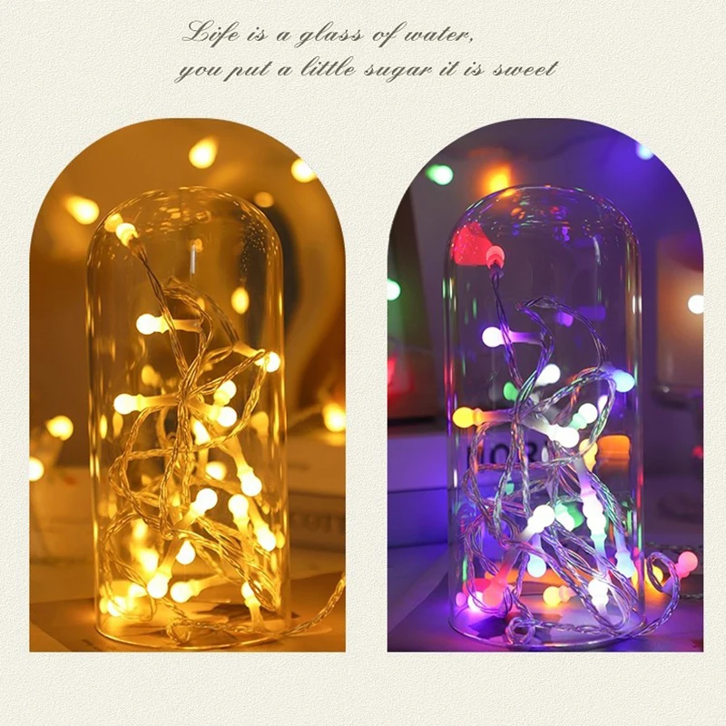 Macarons Solar Cherry String Lights Outdoor Waterproof 19 Changing Dual Charging Mode Solar festooon Lamp for Tree Fence Garden
