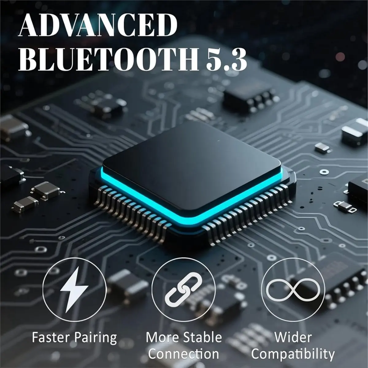 

Наушники-вкладыши Bluetooth, беспроводные наушники с шейным ремешком и сменными насадками для ушей, наушники-вкладыши с шумоподавлением