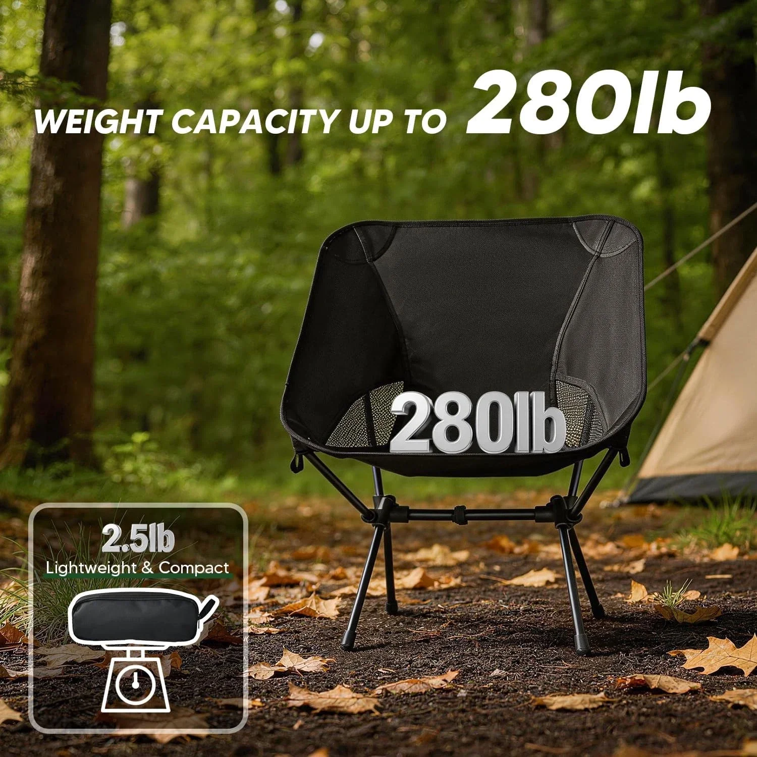 

Collapsible Camp Chairs w/Carrying Bag Outdoor Chair Camping Hiking LOT