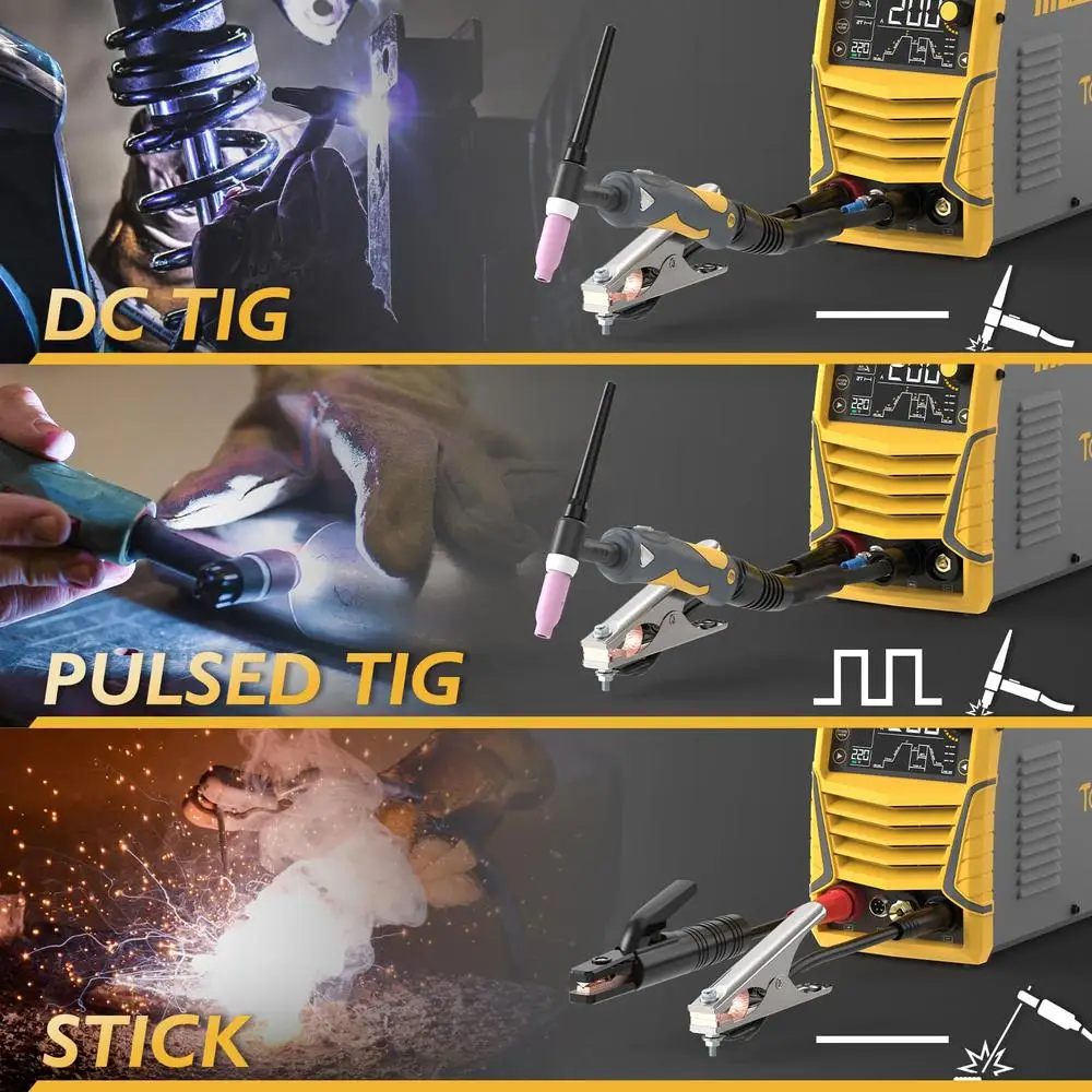 Saldatrice TIG multifunzionale con spot TIG e stick 110 e 220 V Doppia tensione certificata da ETL