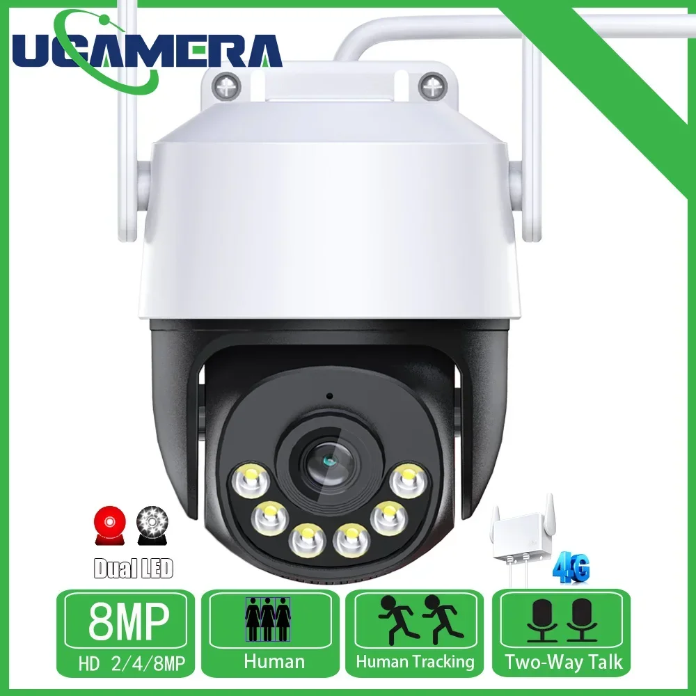 cctv wireless wifi camera ip color night ptz camera de seguranca 4g cartao sim cat4 8mp 2k 4mp 2mp p2p icsee 01