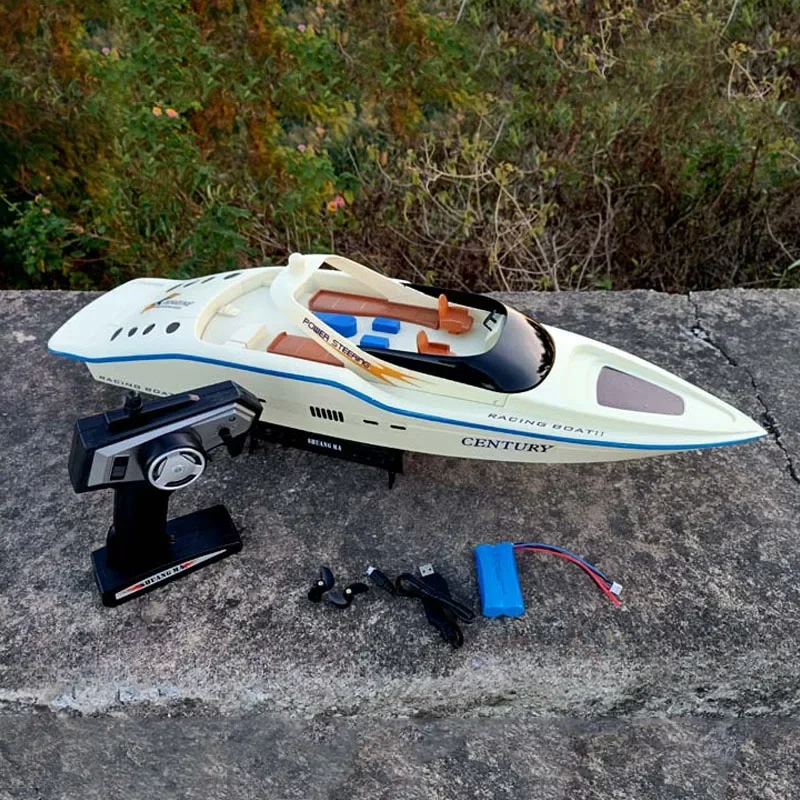 Rc Dual-Powered Jacht Model 75Cm Race Speedboot Afstandsbediening Elektrische Raceboot Model Speelgoed Geschenk Cruiseschip Afgewerkt Model