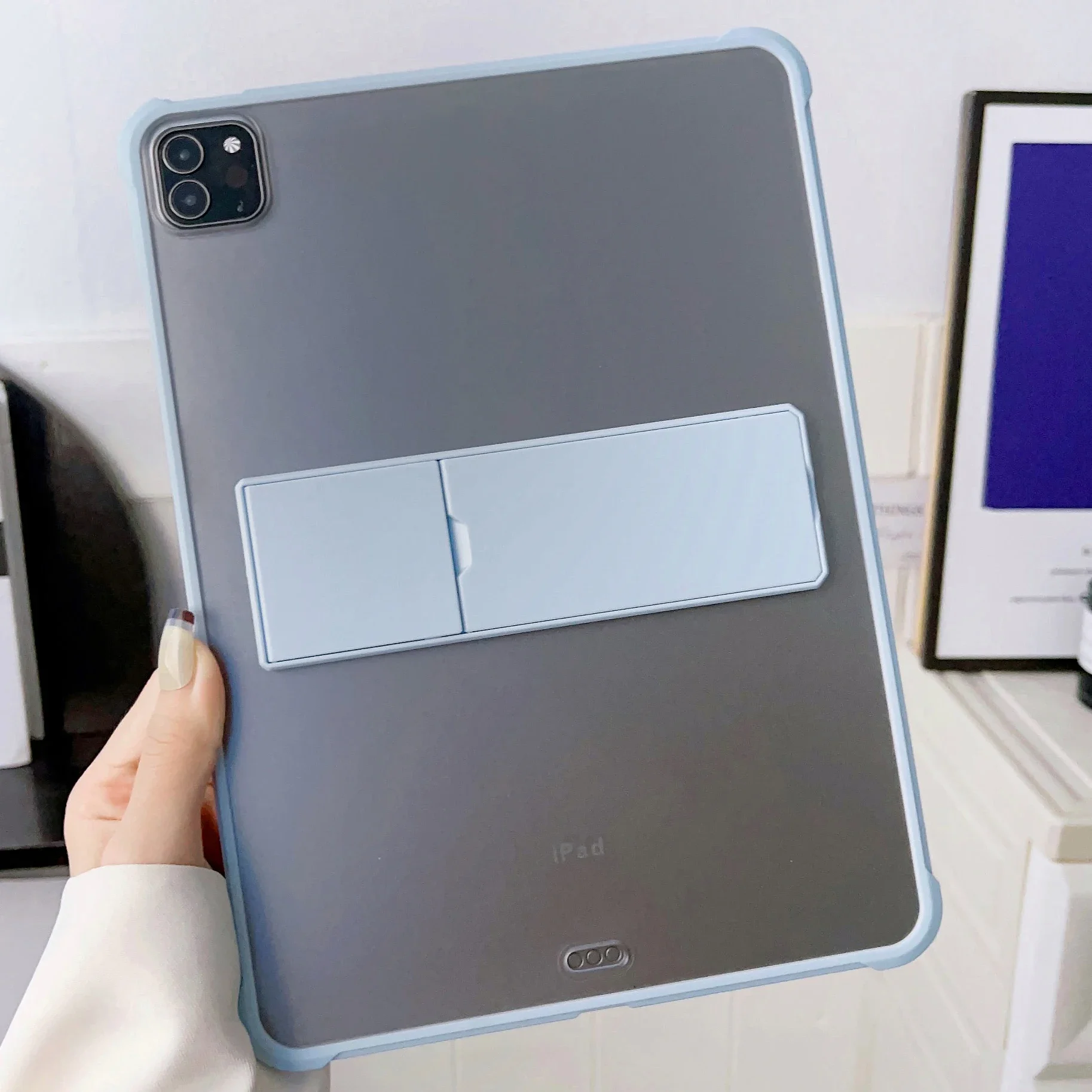 

Полупрозрачный чехол-подставка для iPad Pro 2024 13 11 12,9 Чехлы Air 4 5 6 7 8 9 10 поколения 10,2 10,9 дюймов Mini Kickstand Cover