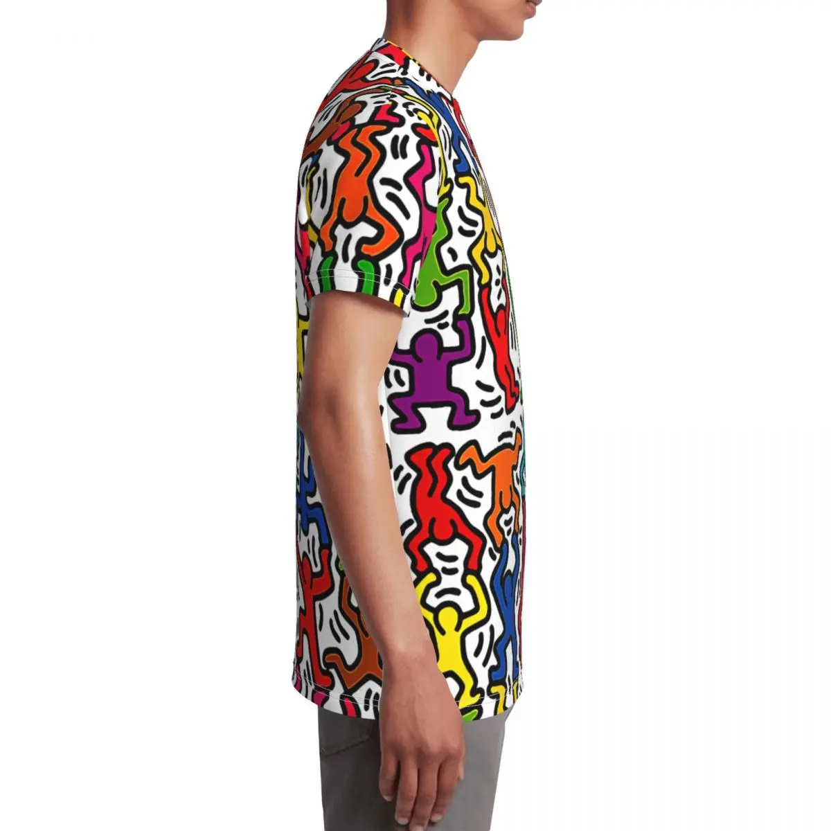 Keith Harings Comfortable T-Shirt Summer keyword1 Casual T Shirts Trendy Tee Shirt For Children's Pattern Tees Cheap