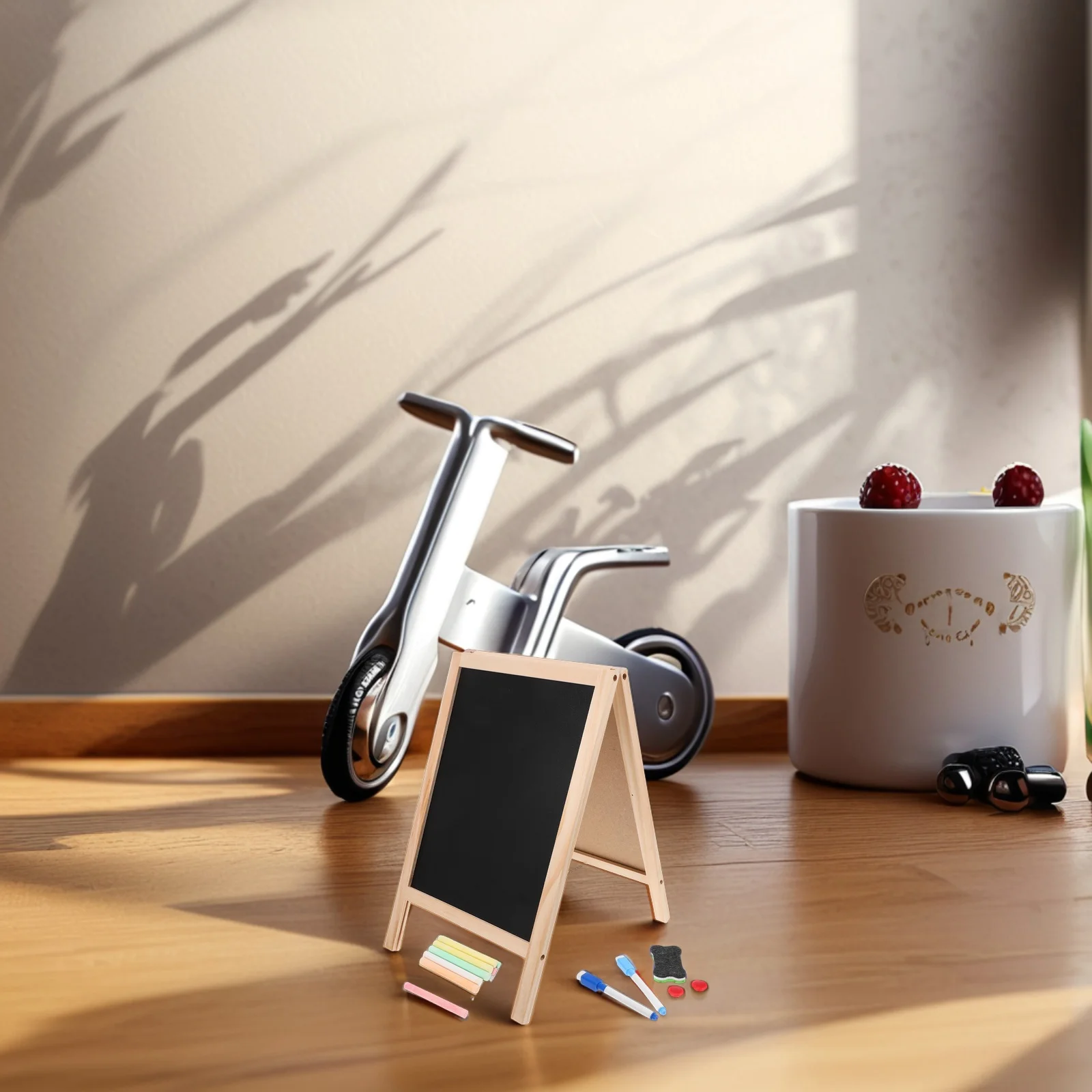 Nachrichtentafel aus Holz, kleine Kreidetafel für Kinder, Schreibtafel, löschbarer, wiederverwendbarer Antwortschreibtisch