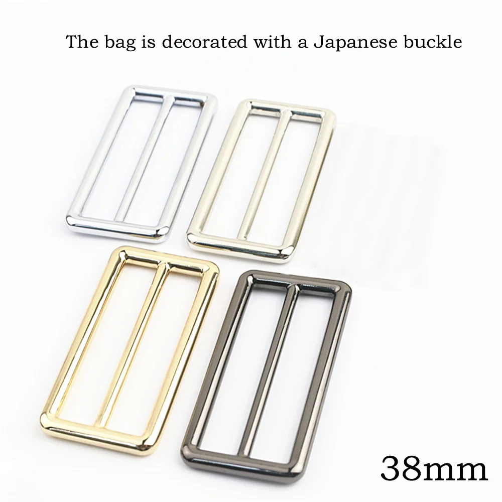 

5/10/20Pcs 38mm Metal Buckles For Bag Strap Slider Tri Glide Adjuster Clasp Webbing Backpack Hooks Loops DIY Accessories