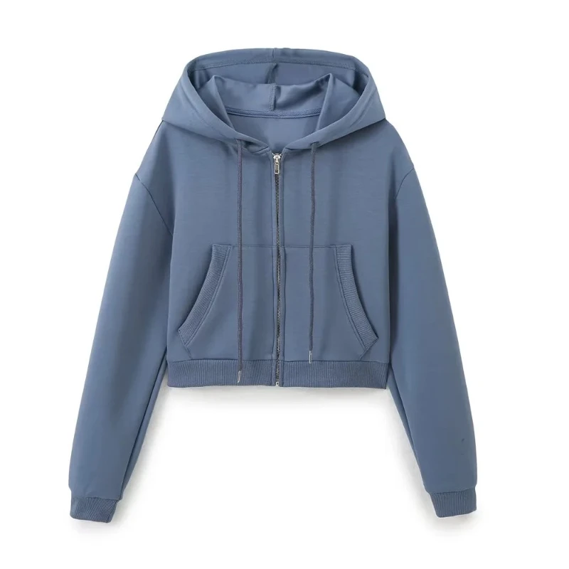Fashion High Street Tracksuits Women Y2k Hooded Full-zipper Jackets with Elastic Waist Long Flared Sweat Pants Casual 2pcs Suit