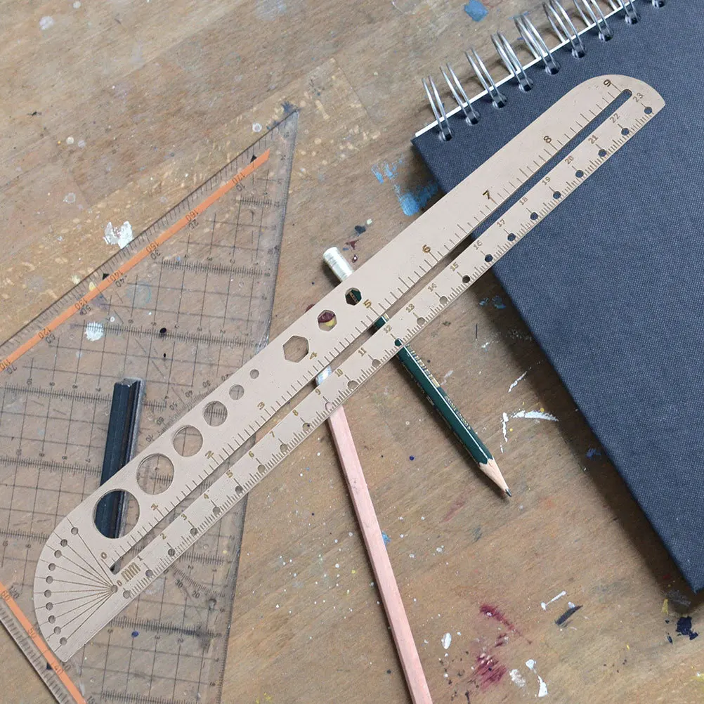 2pcs Stainless Steel Ruler Multifunctional Measuring Tool Precision Scale Straight Edge For Home Office School Workshop Drawing