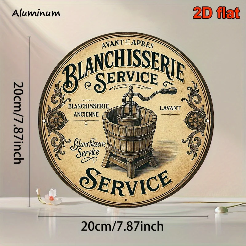 2D Flat, 1pc French Laundry Sign 