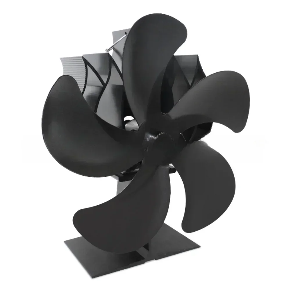 

Fireplace Fan Powered by Stove Heat for Self Sufficient Heat Circulation with Adjustable Speed and Whisper Quiet Function